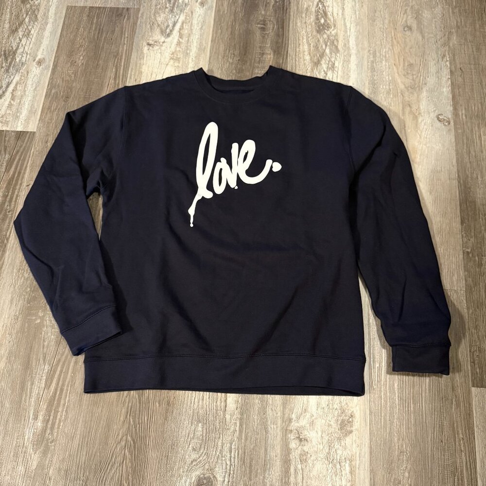 Ruben Rojas Live Through "Love" Graphic Crew Neck Sweatshirt Unisex Size M *RARE